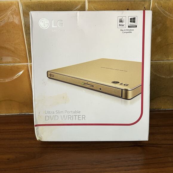 LG Ultra Slim Portable DVD Writer Gold Model GP65NG60 - Picture 1 of 6